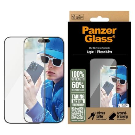 PanzerGlass PanzerGlass Screen protector | Apple | iPhone 16 Pro | Glass | Transparent | Ultra-Wide Fit 2862