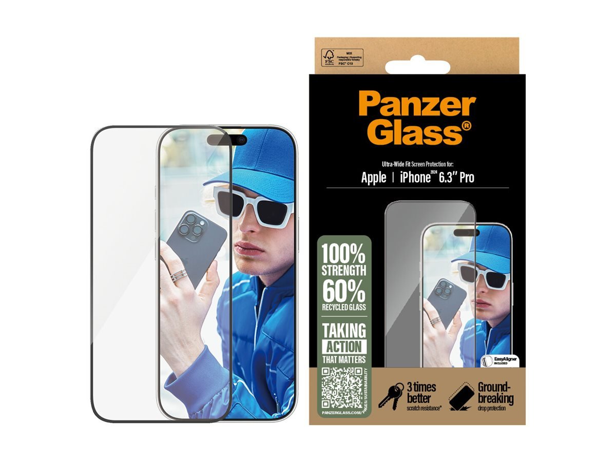 PanzerGlass PanzerGlass Screen protector | Apple | iPhone 16 Pro | Glass | Transparent | Ultra-Wide Fit 2862