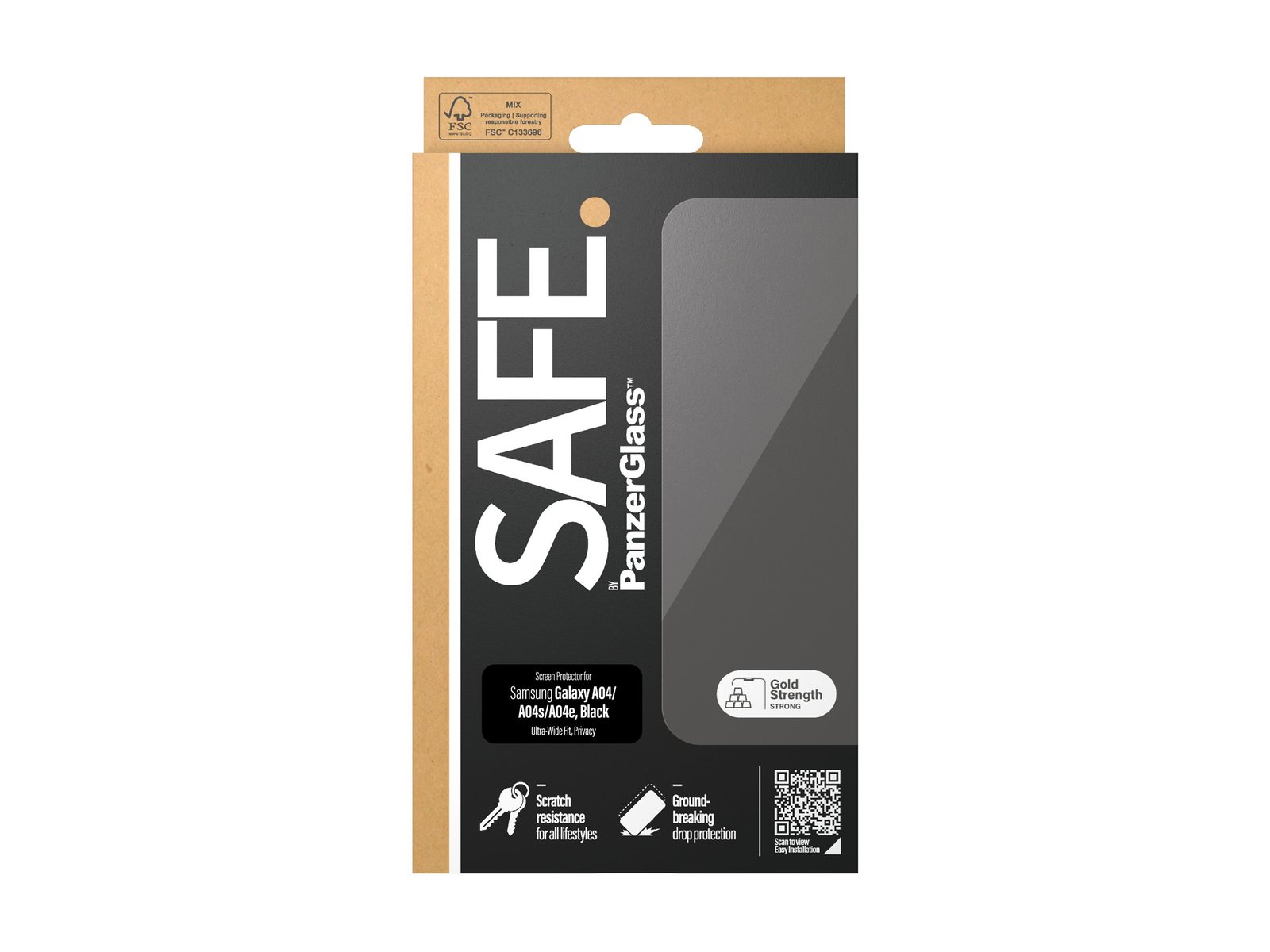 PanzerGlass SAFE by PanzerGlass Privacy Screen Protector Samsung Galaxy A04 | A04s | A04e | Ultra-Wide Fit | PanzerGlass SAFE95665