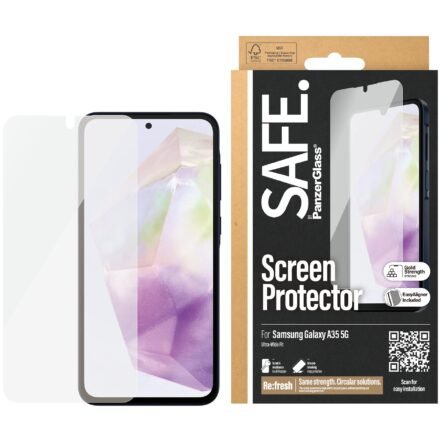 PanzerGlass SAFE by PanzerGlass Screen Protector Samsung Galaxy A35 5G | Ultra-Wide Fit w EasyAligner | PanzerGlass SAFE95686