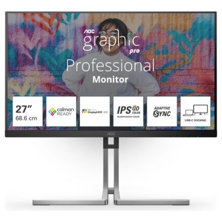 AOC AOC | Q27U3CV | 27 " | IPS | 16:9 | 75 Hz | 4 ms | 2560 x 1440 pixels | 420 cd/m² | HDMI ports quantity 1 Q27U3CV