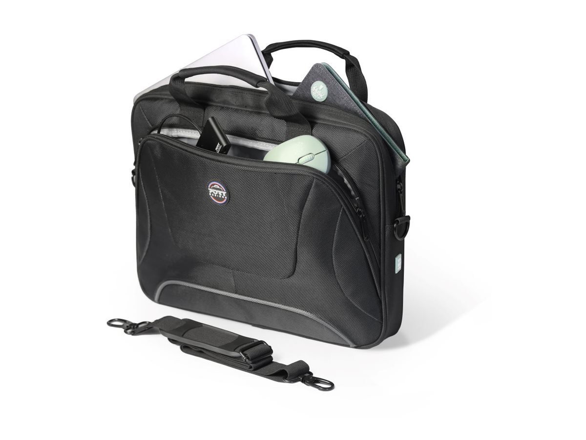 PORT DESIGNS PORT DESIGNS | Courchevel | Fits up to size 15.6 " | Messenger - Briefcase | Black | Shoulder strap 160514