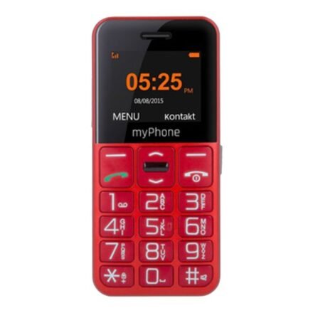 myPhone myPhone | Halo Easy | Red | 1.77 " | TFT | 24 MB | 32 MB | Single SIM | Bluetooth | Main camera resolution 0.3 MP | 1000 mAh TEL000346