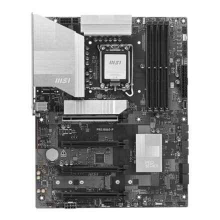 MSI MSI PRO B860-P | Processor family Intel | Processor socket LGA1851 | DDR5 | Supported hard disk drive interfaces SATA, M.2 | Number of SATA connectors 4 PRO B860-P