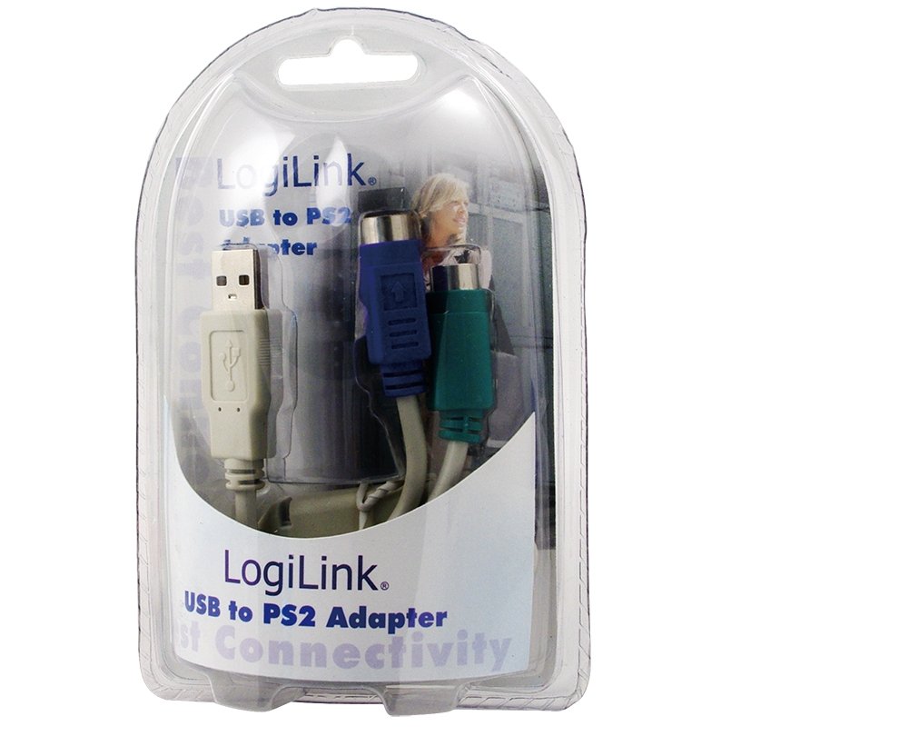 Logilink Logilink | Adapter USB to PS/2 x2 :. | Grey | USB M | 2x Mini DIN 6-pin FM | 0.2 m AU0004A