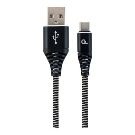 Cablexpert Cablexpert | Premium cotton braided Type-C USB charging and data cable, 1 m | CC-USB2B-AMCM-1M-BW CC-USB2B-AMCM-1M-BW