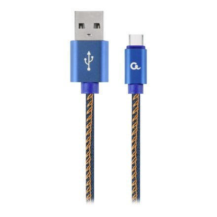 Cablexpert Cablexpert | Premium Jeans (Denim) Type-C USB Cable with Metal Connectors | CC-USB2J-AMCM-1M-BL CC-USB2J-AMCM-1M-BL