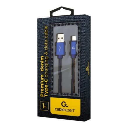 Cablexpert Cablexpert | Premium Jeans (Denim) Type-C USB Cable with Metal Connectors | CC-USB2J-AMCM-1M-BL CC-USB2J-AMCM-1M-BL