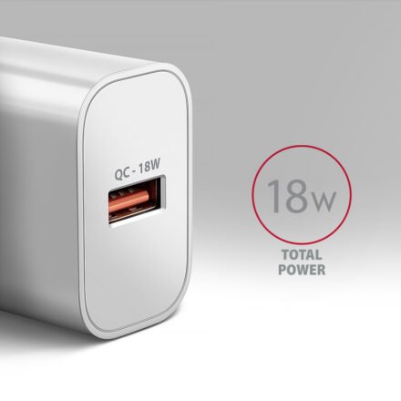 AXAGON AXAGON Wallcharger 1x port USB-A, QC3.0/AFC/FCP/Apple, 18W | ACU-QC18W ACU-QC18W