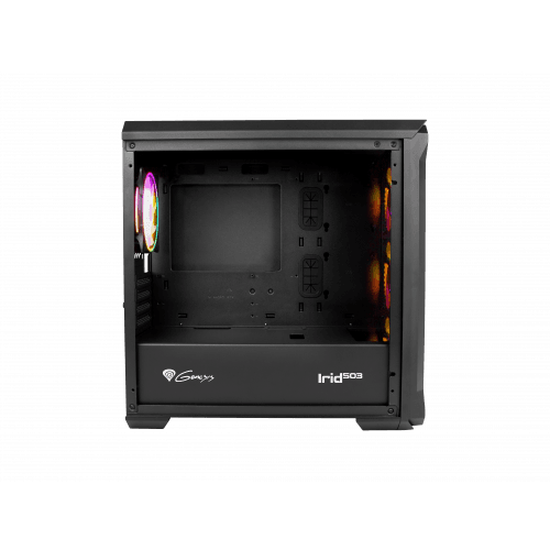 Genesis GENESIS IRID 503 ARGB Pc case, Micro tower, 2xUSB 2.0, 2x Jack, 1xUSB 3.0, Black | Genesis | IRID 503 ARGB | Black | ATX | Power supply included No NPC-1559