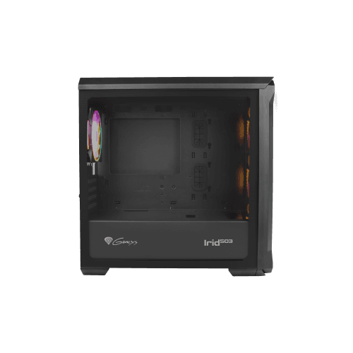 Genesis GENESIS IRID 503 ARGB Pc case, Micro tower, 2xUSB 2.0, 2x Jack, 1xUSB 3.0, Black | Genesis | IRID 503 ARGB | Black | ATX | Power supply included No NPC-1559