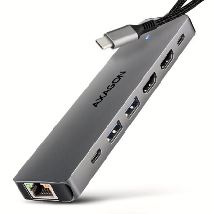 AXAGON AXAGON USB-C 5Gbps DUAL 4K DISPLAY 7in1 Hub | HMC-7HX2 HMC-7HX2
