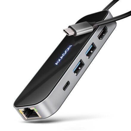 AXAGON AXAGON USB-C 5Gbps GLASS 6in1 Hub | HMC-6GLN HMC-6GLN