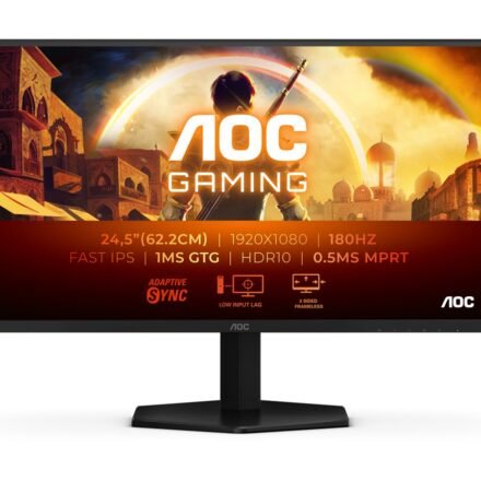 AOC AOC | 25G42E | 25 " | IPS | FHD | 16:9 | 180 Hz | 1 ms | 1920 x 1080 pixels | 300 cd/m² | HDMI ports quantity 1 | Black 25G42E