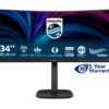 Philips Philips | 34B2U3600C/00 | 34 " | VA | 21:9 | 60 Hz | 4 ms | 3440 x 1440 pixels | 300 cd/m² | HDMI ports quantity 1 | Black 34B2U3600C/00