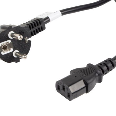 Lanberg Lanberg | CEE 7/7 to IEC 320 C13 Power Cord | CA-C13C-11CC-0100-BK CA-C13C-11CC-0100-BK