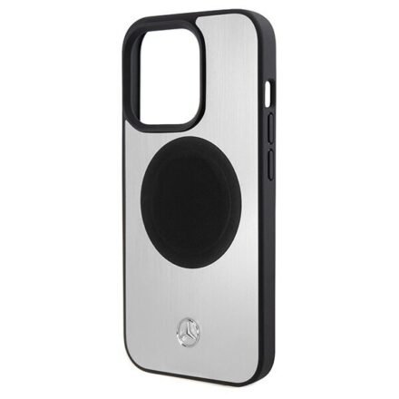 Mercedes Mercedes | MEHMP15L23ACMS | Back cover | Apple | iPhone 15 Pro | Leather/Aluminum | Silver | MagSafe MEHMP15L23ACMS