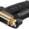 Goobay Goobay | HDMI/DVI-I adapter, gold-plated | 68690 | Black | HDMI female (Type A) | DVI-I female Dual-Link (24+5 pin) 68690