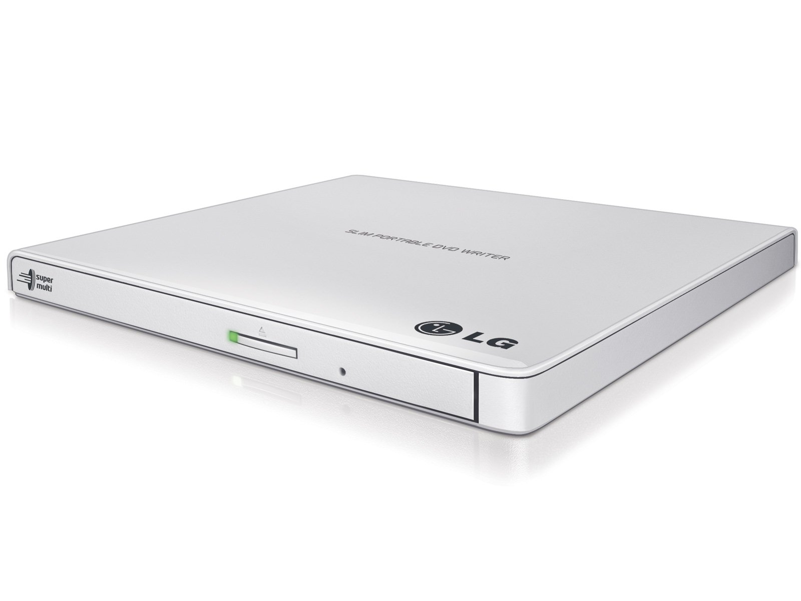 H.L Data Storage H.L Data Storage | Ultra Slim Portable DVD-Writer | GP57EW40 | Interface USB 2.0 | DVD±R/RW | CD read speed 24 x | CD write speed 24 x | White | Desktop/Notebook GP57EW40.AHLE10B