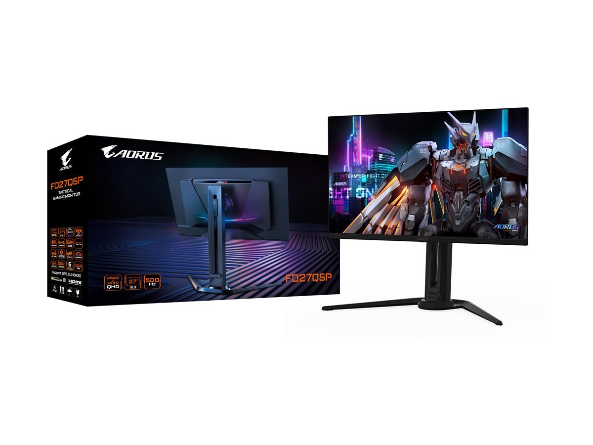 Gigabyte Gigabyte | AORUS FO27Q5P | 27 " | OLED | QHD | 16:9 | 500 Hz | 0.03 ms | 1000 cd/m² | HDMI ports quantity 2 | Black AORUS FO27Q5P