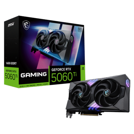 MSI MSI GeForce RTX 5060 Ti 16G GAMING OC | NVIDIA | 16 GB | GeForce RTX 5060 Ti | GDDR7 | HDMI ports quantity 1 | PCI Express Gen 5 x16 (uses x8) GeForce RTX 5060 Ti 16G GAMING OC