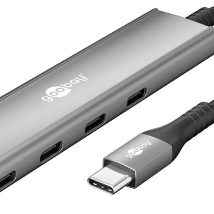 Goobay Goobay Slim 4-Port USB Hub, USB-C to USB-C, 5 Gbit/s 76564