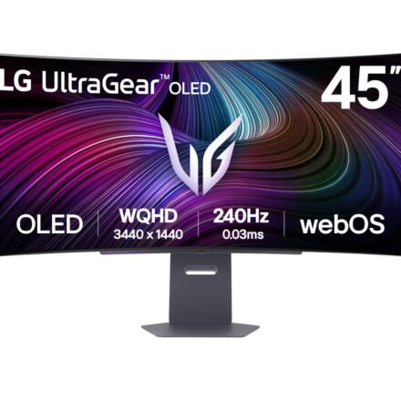 LG LG | 45GX90SA-B | 45 " | OLED | WQHD+ | 240 Hz | 0.03 ms | 3440 x 1400 pixels | 275 cd/m² 45GX90SA-B.AEU