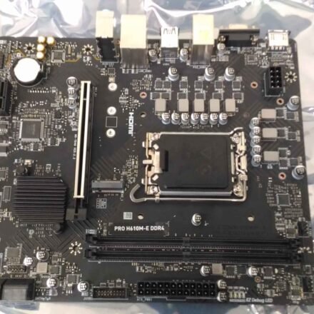 MSI SALE OUT. MSI PRO H610M-E DDR4 | MSI PRO H610M-E DDR4 | Processor family Intel | Processor socket LGA1700 | DDR4 DIMM | Memory slots 2 | Supported hard disk drive interfaces SATA, M.2 | Number of SATA connectors 4 | Chipset Intel H610 | Mirco-ATX | USED, REFURBISHED, WITHOUT ORIGINAL PACKAGING PRO H610M-E DDR4SO