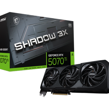 MSI MSI GeForce RTX 5070 Ti 16G SHADOW 3X OC | NVIDIA | 16 GB | GeForce RTX 5070 Ti | GDDR7 | HDMI ports quantity 1 | PCI Express Gen 5 GeForce RTX 5070 Ti 16G SHADOW 3X OC