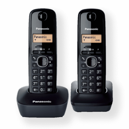 Panasonic Panasonic | Cordless | KX-TG1612FXH | Built-in display | Caller ID | Black | Conference call | Phonebook capacity 50 entries | Wireless connection KX-TG1612FXH