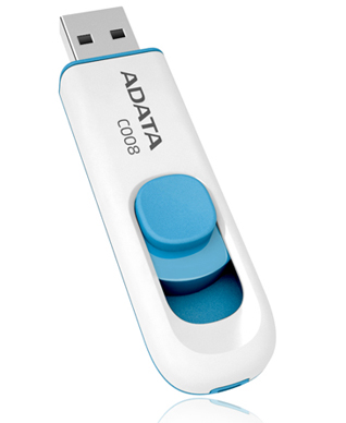 ADATA ADATA | C008 | 32 GB | USB 2.0 | White/Blue AC008-32G-RWE