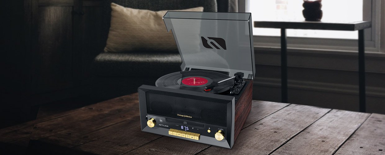 Muse Muse | Turntable Micro System With Vinyl Deck | MT-112 W | Micro system CD with turntable | USB port MT-112W