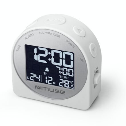 Muse Muse | Portable Travelling Alarm Clock | M-09CW | White M-09CW