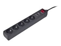 EnerGenie Surge Protector SPG5-C-5/ 1.5 m/ 5 Sockets/ Black SPG5-C-5