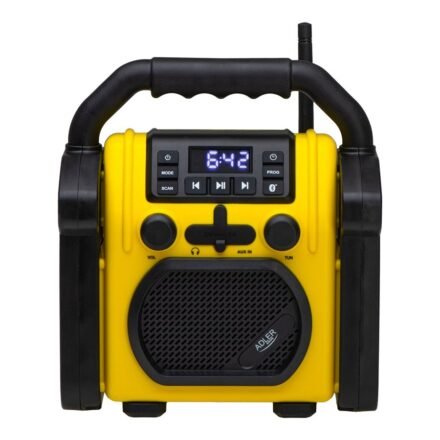 Adler Adler | Construction radio with Bluetooth | AD 1911 | AUX in | Bluetooth | Black/Yellow AD 1911