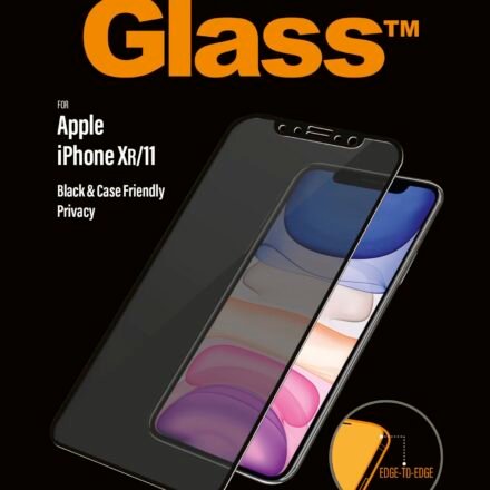 PanzerGlass PanzerGlass | P2665 | Screen protector | Apple | iPhone Xr/11 | Tempered glass | Black | Confidentiality filter; Full frame coverage; Anti-shatter film (holds the glass together and protects against glass shards in case of breakage); Case Friendly – compatible with all Cases; Anti-glare coating (reduces light reflection); Blue light reduction; Easy Installation with full adhesive; Oleophobic layer (anti-bacterial + anti-fingerprint); 100% touch preservation; Maintains all phone functionalities P2665