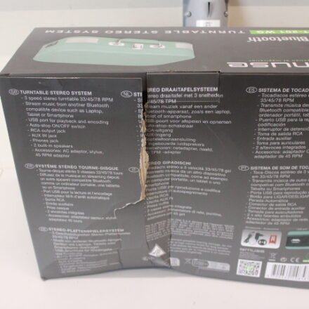 Muse SALE OUT. Muse MT-201WG Turntable Stereo System | Muse Turntable Stereo System | MT-201WG | Turntable Stereo System | USB port | DAMAGED PACKAGING, DAMAGED MUSIC BOX, BROKEN HINGE | AUX in MT-201WGSO