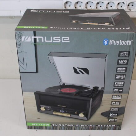 Muse SALE OUT. Muse MT-112 W Turntable Micro System With Vinyl Deck | Muse Turntable Micro System With Vinyl Deck | MT-112 W | Micro system CD with turntable | USB port | DAMAGED PACKAGING MT-112WSO