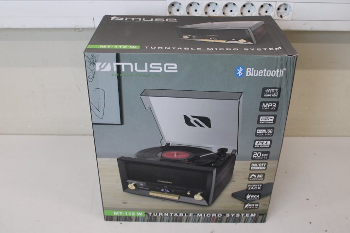Muse SALE OUT. Muse MT-112 W Turntable Micro System With Vinyl Deck | Muse Turntable Micro System With Vinyl Deck | MT-112 W | Micro system CD with turntable | USB port | DAMAGED PACKAGING MT-112WSO