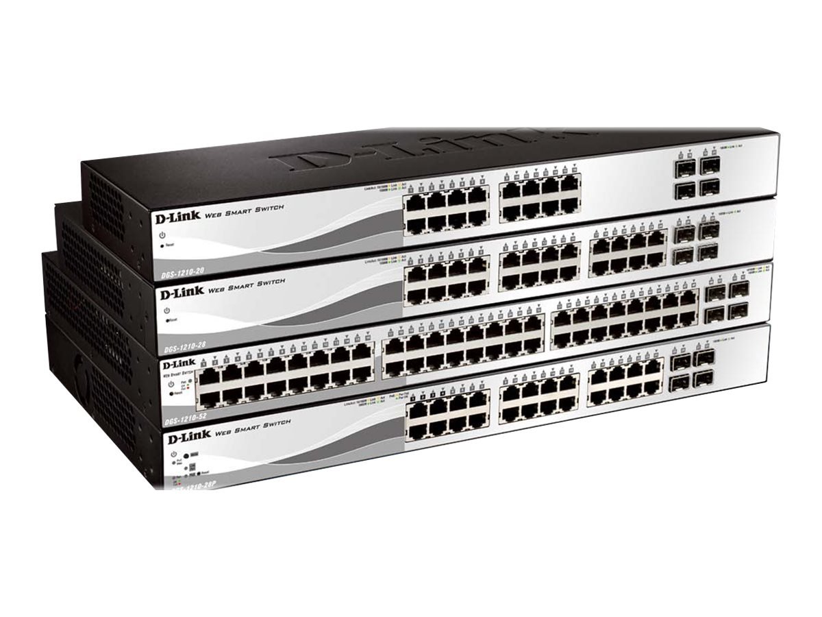 D-Link D-Link | Metro Ethernet Switch | DGS-1210-28P/ME | Managed L2 | Rack mountable | Gigabit Ethernet (copper) ports quantity 24 | SFP ports quantity 4 | Power over Ethernet (PoE) ports quantity 20 | PoE/Poe+ ports quantity 4 | Power supply type Single | 24 month(s) DGS-1210-28P/ME/E