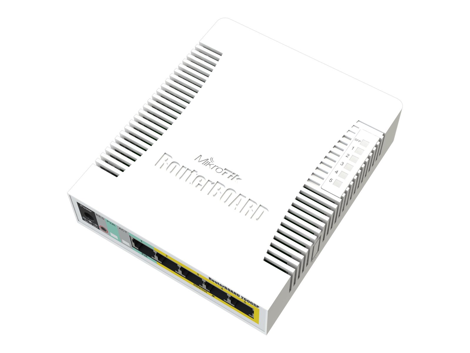 MikroTik Cloud Router Switch | RB260GSP | 1000 Mbit/s | Ethernet LAN (RJ-45) ports 5 | 12 month(s) CSS106-1G-4P-1S