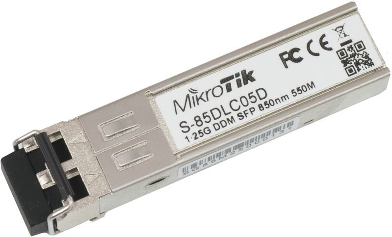 MikroTik MikroTik | S-85DLC05D | SFP | Multi-Mode Fiber | Dual LC | 10/100/1000 Mbit/s | Wavelength 850 nm | Maximum transfer distance 550 m | -40 to 70C S-85DLC05D