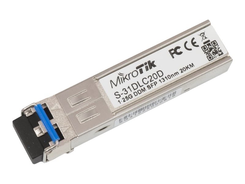 MikroTik MikroTik | S-85DLC05D | SFP | Multi-Mode Fiber | Dual LC | 10/100/1000 Mbit/s | Wavelength 850 nm | Maximum transfer distance 550 m | -40 to 70C S-85DLC05D