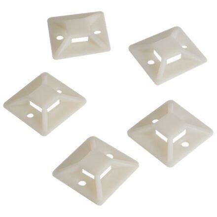 Logilink Cable Tie Mounts 28x28 mm | KAB0044 | Adhesive base for cable ties. For the structured laying of cables or hoses. KAB0044
