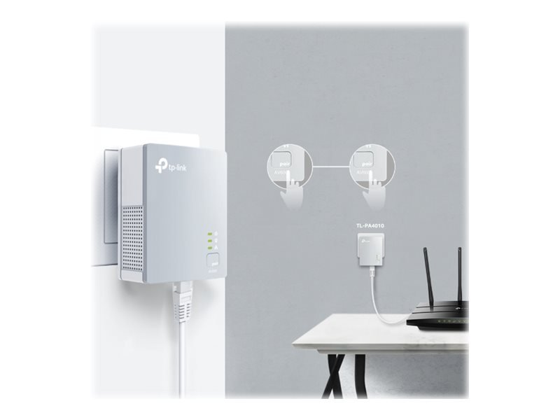 TP-LINK TP-LINK | Powerline Adapters Kit | TL-PA4010 KIT | 10/100 Mbit/s | Ethernet LAN (RJ-45) ports 1 TL-PA4010 KIT