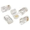 Cablexpert Modular plug 8P8C for solid LAN cable CAT5, UTP, 10 pcs. per bag | Modular 8P8C RJ45 plug, 30u” gold plated, 3-fork internal contacts for use with solid LAN cables LC-8P8C-001/10