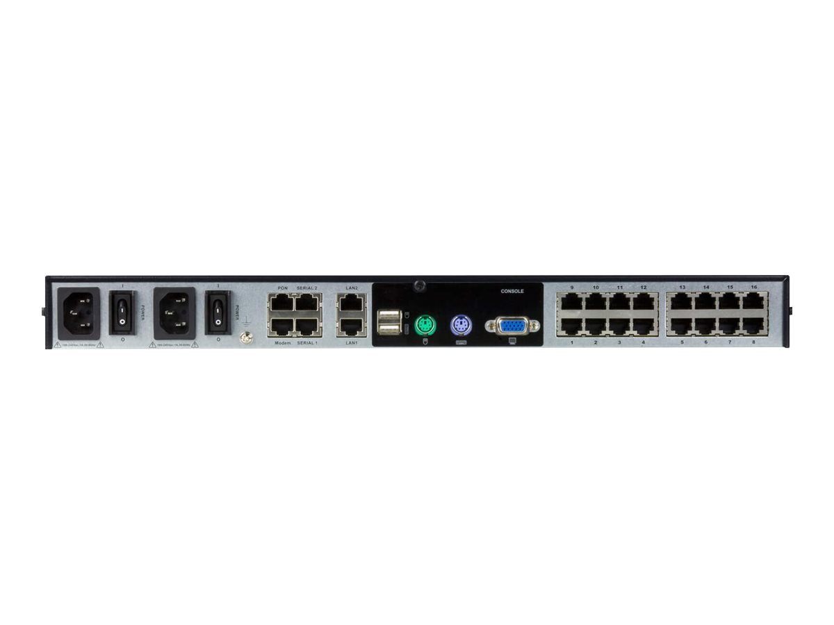 Aten Aten 1-Local/1-Remote Access 16-Port Cat 5 KVM over IP Switch (1920 x 1200) | Aten KN1116VA-AX-G