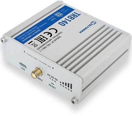 Teltonika LTE Router | TRB140 | No Wi-Fi | 10/100/1000 Mbit/s | Ethernet LAN (RJ-45) ports 1 | Mesh Support No | MU-MiMO No | 2G/3G/4G | Antenna type 1 x SMA for LTE | 1 x Virtual network interface via micro USB | 24 month(s) TRB140003000