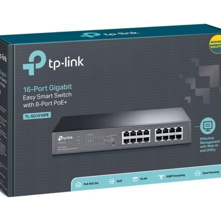 TP-LINK TP-LINK | Switch | TL-SG1016PE | Web Managed | Desktop/Rackmountable | Gigabit Ethernet (copper) ports quantity 16 | PoE+ ports quantity 8 | 36 month(s) TL-SG1016PE