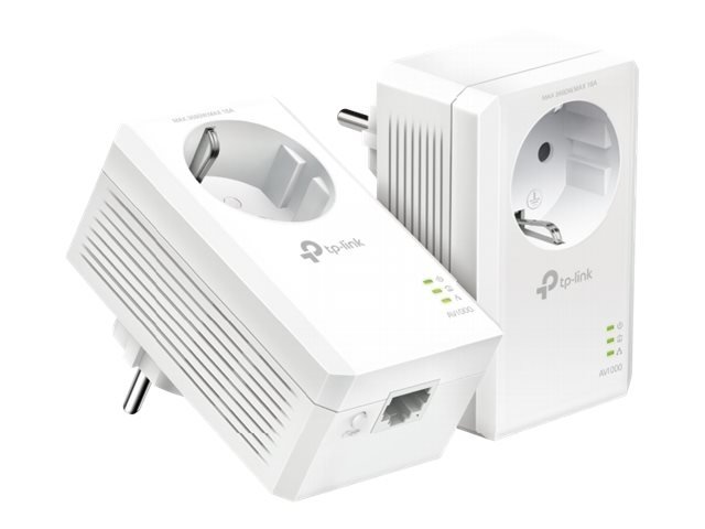 TP-LINK TP-LINK | AV1000 Gigabit Passthrough Powerline Starter Kit | TL-PA7017P KIT | 10/100/1000 Mbit/s | Ethernet LAN (RJ-45) ports 1 | No Wi-Fi | Extra socket TL-PA7017P KIT